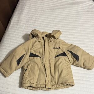 Timberland Kids Beige and Black Puffer Jacket